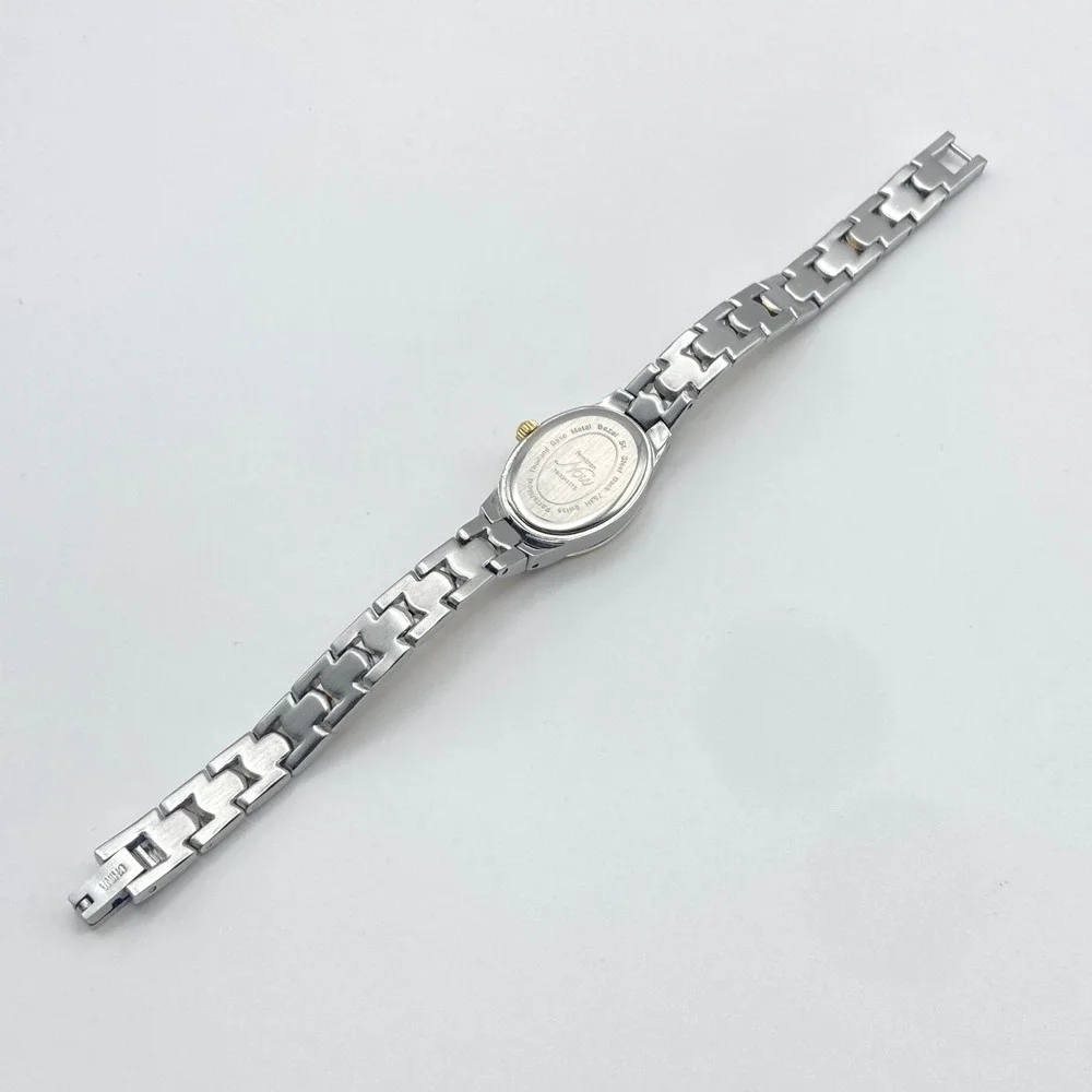 Armitron Now Womens Watch 17mm Silver Gold Two Tone Faceted New Battery SMALL 6